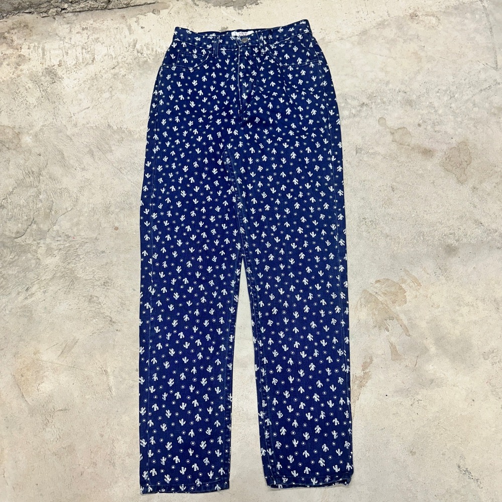 Guess by Georges Marciano High Waisted Cactus Print Denim Jeans Size‎ 29